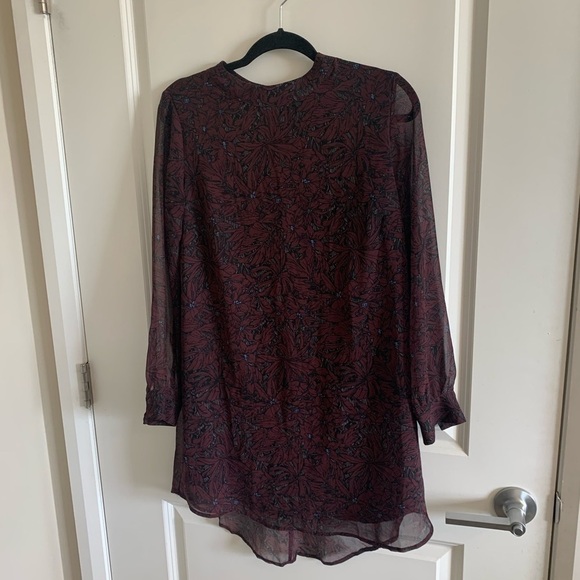 - Astr Floral Chiffon Back Cutout Shift Mini Dress Small - Picture 5 of 14